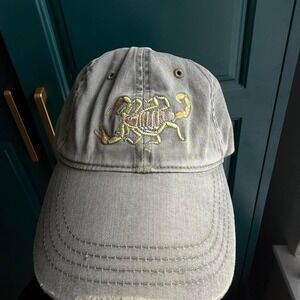 Scorpion embroidered vintage hat